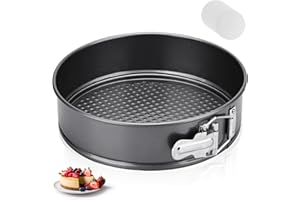 9" Non-Stick Cheesecake Pan, Springform Cake Pans Leakproof Round Cake Pan,Removable Bottom Quick Release Latch Moulds for Bi