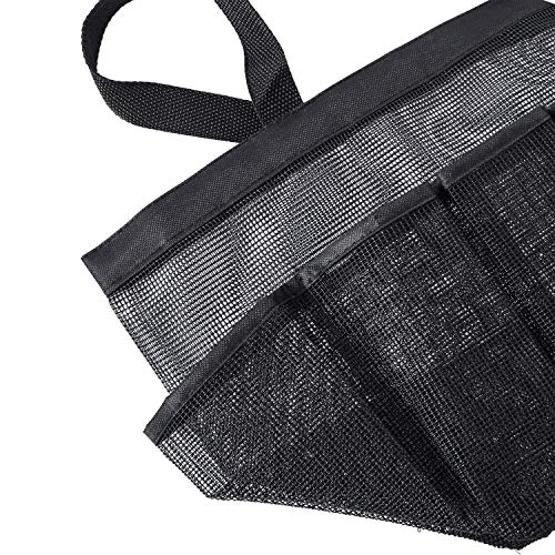 Beaverve Portable Mesh Shower Caddy, Large College Dorm Bathroom Shower Caddy Tote Quick Dry Shower Tote Bag Oxford Hanging Bath and Toiletry Organizer with 2 Handles for Shampoo, Conditioner, Soap - Thumbnail 4