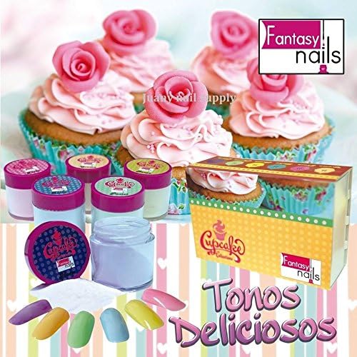 Fantasy Nails Cupcake (Pastel) Acrylic Powder set of 6 Works W Dip system