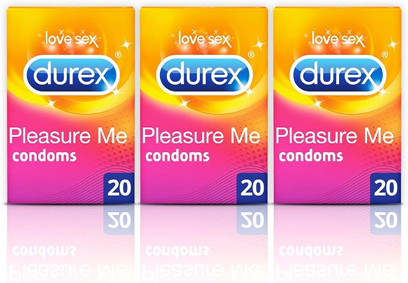 Durex Pleasure Me Condoms 3 x 20 Pack Brand New Sealed No Discounts