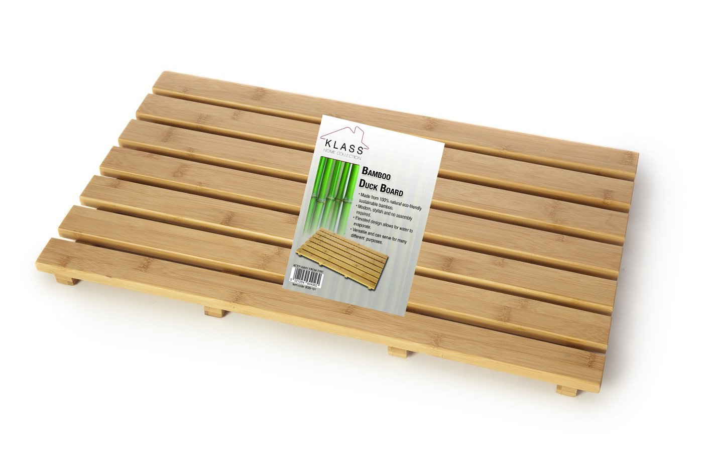 Klass Home Collection® Rectangular Bamboo Slatted Duckboard (30cm x