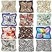BMC 12pc Women's Silky Scarf Square Mixed Animal Patterns & Colors Fashion Accessory Set - Animal Abstract Pack