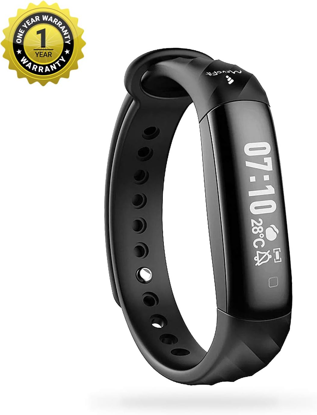 MevoFit Slim HR Smart-Fitness-Band-Watch for Women: Sleek & Stylish Activity Tracker, Period, Ovulation, Heart Rate