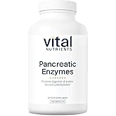 Vital Nutrients Pancreatic Enzymes 1000mg (Full Strength) - Pancreatin Digestion Supplement with Protease, Amylase & Lipase - Digestive Enzymes - Gluten, Dairy, and Soy Free - 180 Capsules