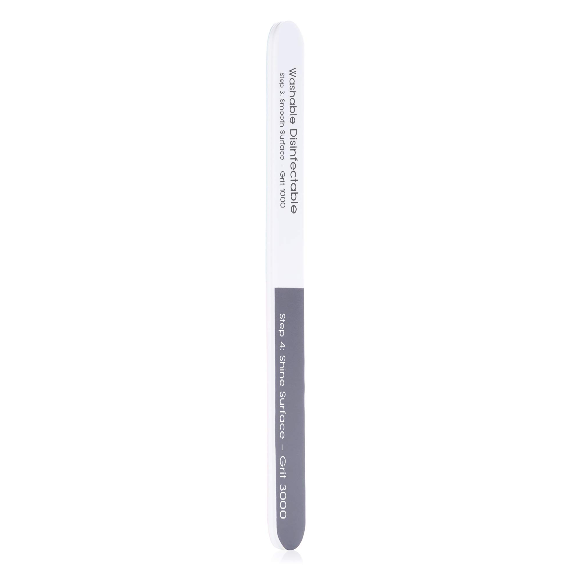 4 Way Finger Nail File and Buffer, Emery Boards for Natural Nails, 4 Fingernail Files in 1, Professional Filer Board and Shiners, 7 Inches Long, Salon Supplies Buffers Shine Kit, 12 Pack