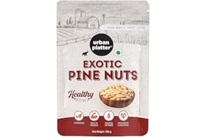 Urban Pla.tter Exotic Pine Nuts, Unroasted, Premium Quality, Rich in Protein, Source of Fibre, Resealable Packaging, Perfect 