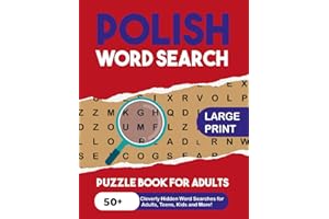 Polish Word Search Puzzle Book fo Adults: Large Print for Adults in Polish - The LARGEST PRINT Word Search Game for Adults & 