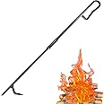 Fire Poker for Fire Pit. Fireplace Poker with Upgrade Removable Design. Premium Solid Steel Fire Pit Poker is The Best Fire Pit Accessories for Fireplace Camping Wood Stove Indoor and Outdoor Black