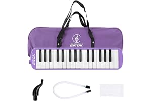 EROK 32 Keys Melodica Keyboard Instrument - Portable with Carrying Bag, Ideal for Beginners & Adults Gift (Purple)