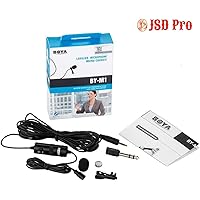 Boya BYM1 Omnidirectional Lavalier Condenser Microphone with 20ft Audio Cable (Black)