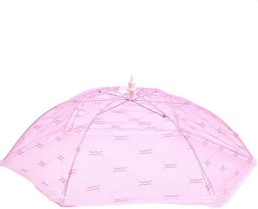 Welim Fly cover Food Umbrella Foldable Food Umbrella Lace Food cover Kitchen Mesh Restaurants and home kitchen necessities Random color