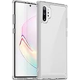 Liisooka Case for Samsung Galaxy Note 10 Plus, Military Grade Drop Protection Phone Case, Yellowing Resistant, Anti-Scratch Hard PC Back, Shockproof Hard Ultra-Thin Protective Cover, Clear