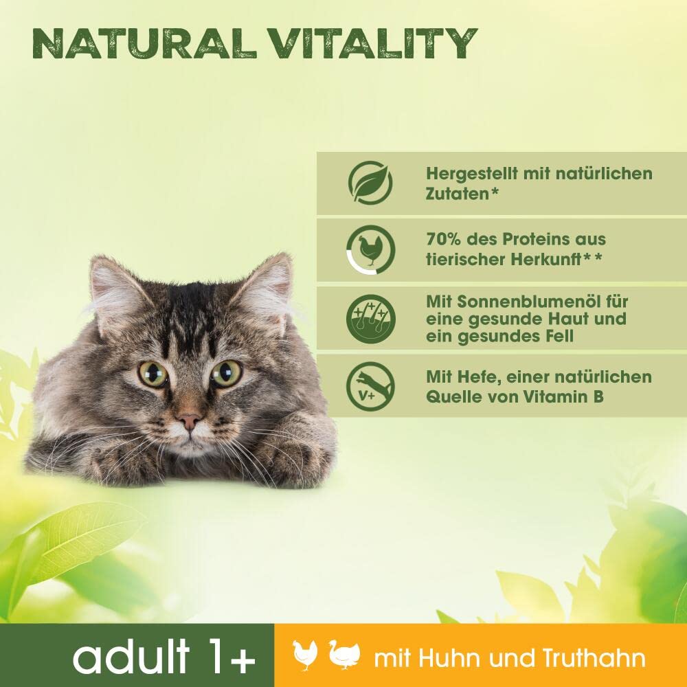 PERFECT FIT Natural Vitality - Katzenfutter Trockenfutter Adult 1+ - Huhn und Truthahn, 6 x 650g 3