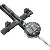 ALLmeter Table Saw Alignment Tool Digital Dial Indicator,0.0005"Precision | Calibration Gauge for Blade,Fence &amp; Arbor Runout,Fast Setup CNC Aluminum Design,Fits Standard 3/4" (19mm) Miter Slots