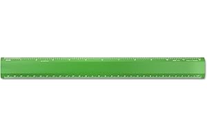 Alumicolor Aluminum Desk Ruler, 12IN, Green