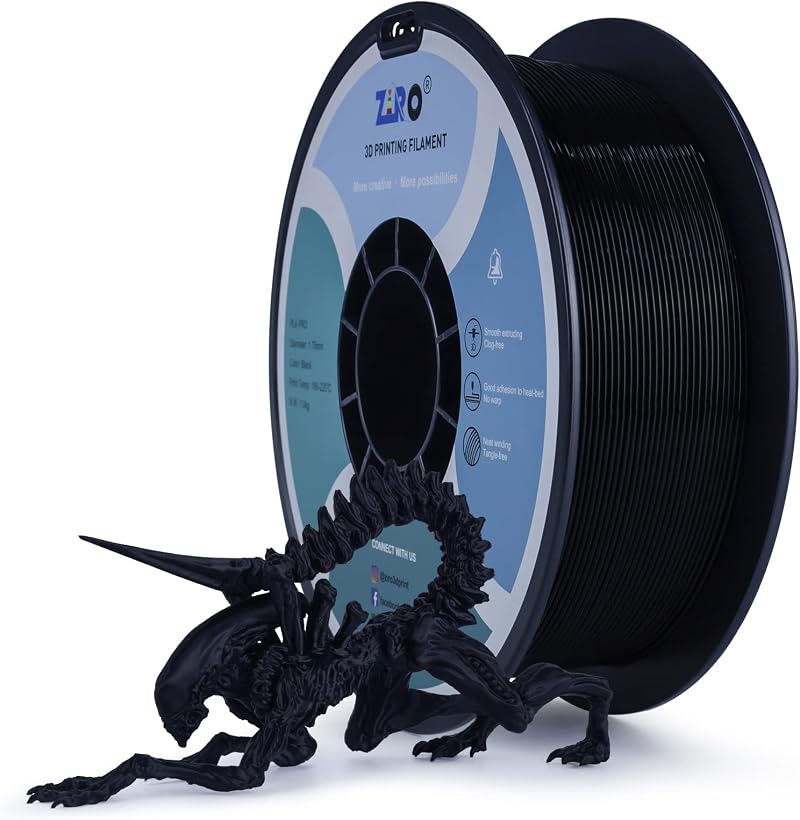 ZIRO PLA Filament 1.75mm 1kg Black - PLA PRO Basic Color Series