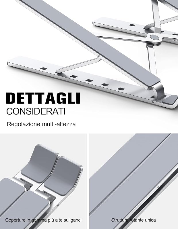Supporto PC Portatile [5 Livelli Regolabili] Pieghevole Leggero