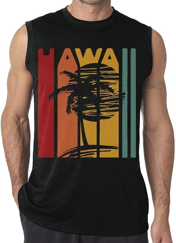 Vintage Hawaiian Men's Sleeveless Tshirt Tank Tops Amazon.es Ropa y