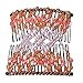 Lovef Elastic Double Combs Handmade Beaded Flower Hair Clips Hair Holder Ez Hair Comb (7#)