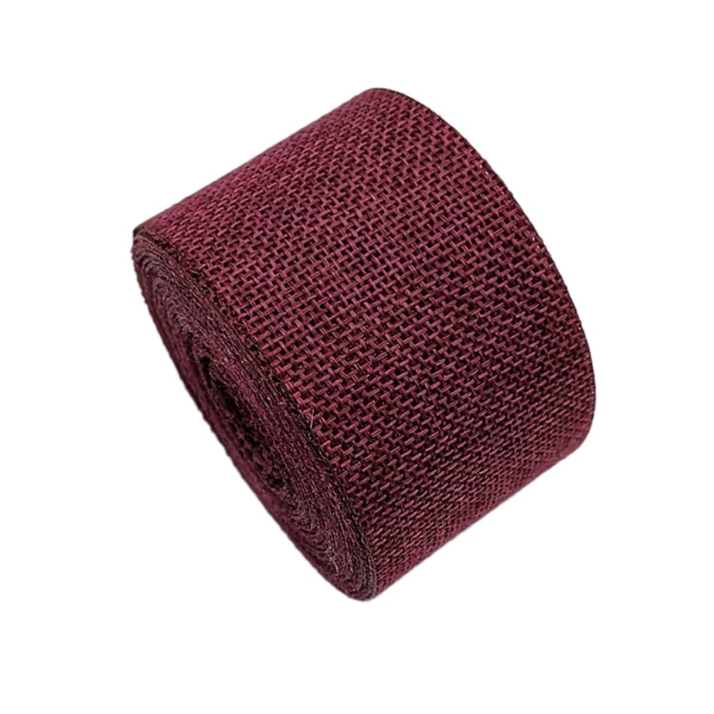 3 Rolls of Jute Ribbon, 5 cm x 10 m Jute Ribbon Bow, Vintage Natural Hessian Jute Ribbon Roll for DIY Crafts, Wedding, Gift Wrapping, Christmas Decoration, Red Wine