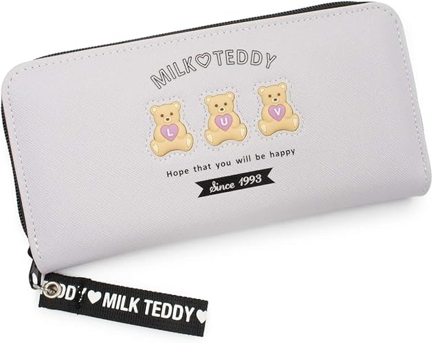 Amazon カノンコード ３連ベア 長財布 財布 子供 小学生 女の子 Mswpr108 パープル Kanonchord カノンコード 財布