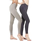 DEVOPS Women's 2 Pack Thermal Long Johns Underwear Leggings Pants