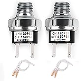 120-150PSI Air Pressure Switch 1/4"-18 NPT Air Compressor Pressure Switch 24V 12V Air Tank Pressure Controller