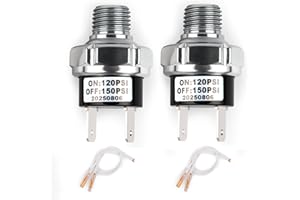 CNRAQR 120-150PSI Air Pressure Switch 1/4"-18 NPT Air Compressor Pressure Switch 24V 12V Air Tank Pressure Controller