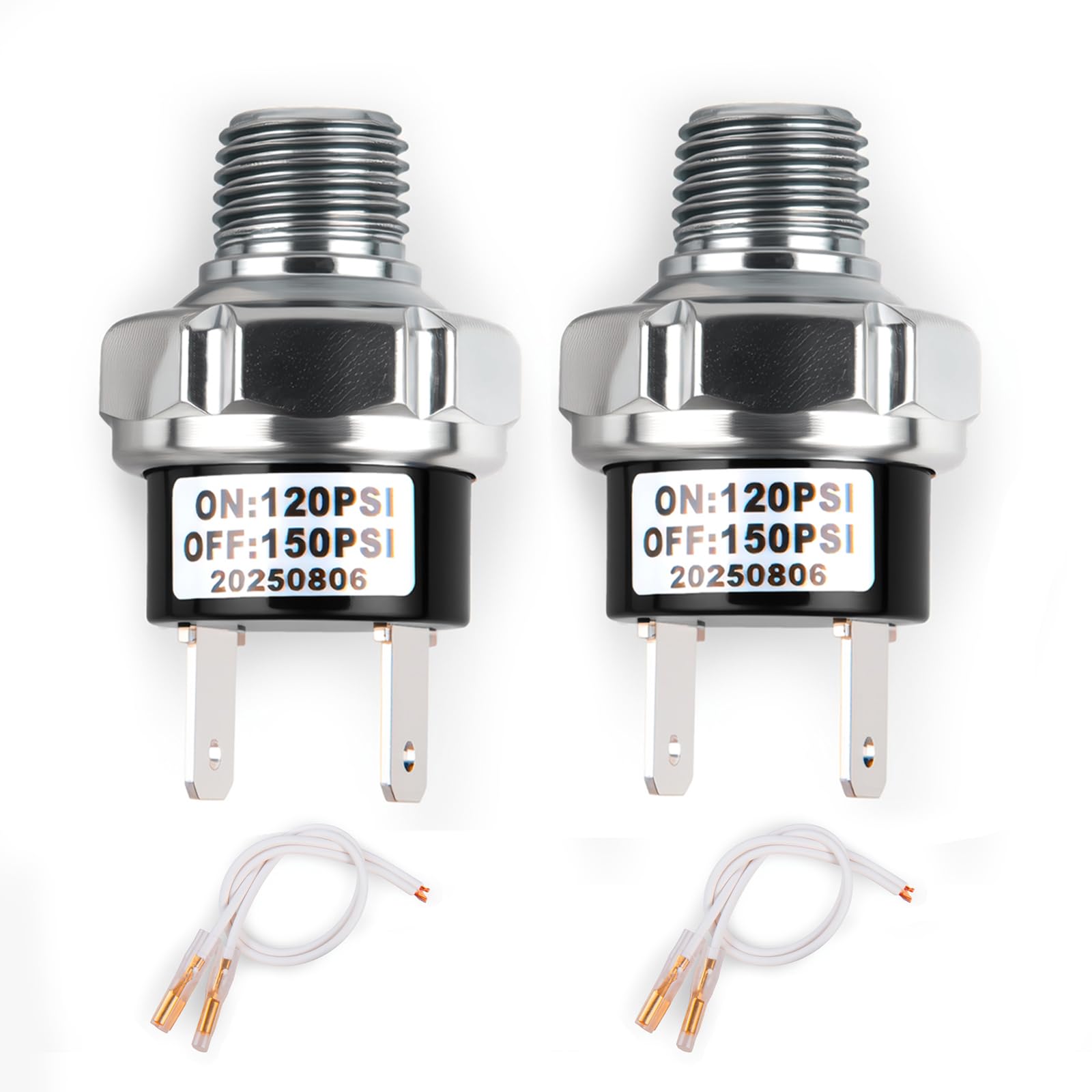 Photo 1 of 120-150PSI Air Pressure Switch 1/4"-18 NPT Air Compressor Pressure Switch 24V 12V Air Tank Pressure Controller