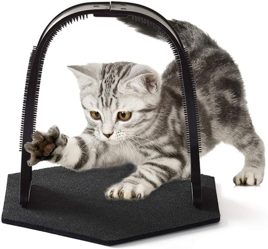Cat Self Groomer Tool Arched Cat Scratch Board Scratching Licking Hair