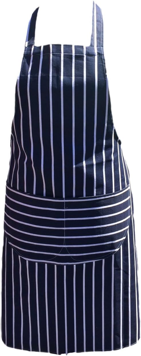 Discounted Cleaning Supplies Blue Chef Apron 37x27 Double Pockets Cotton