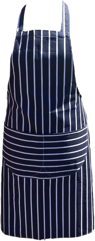 Discounted Cleaning Supplies Blue Chef Apron 37x27 Double Pockets Cotton