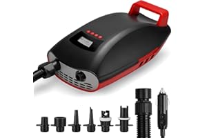 Swonder Seawolf Paddle Board Pump, 30% Faster 20 PSI SUP Electric Air Pump w/Dual Cylinder, Dual Stage & Active Cooling System, Supports 4 SUPs in a Row, 3 Colors Option
