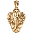 COPPERTIST.WU Rattlesnake Clip Pendant Necklace Snake Viking Amulet Pressable Fidget Jewelry Gift for Men Women Birthday