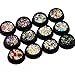BlueZOO 12 Pack Mixed Nail Art Décor Accessories Decorations Rhinestones Diamonds Crystals Metal Studs Beads Gems for DIY Décor