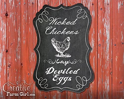 Wicked Chickens Lay Deviled Eggs Chalkboard Sign