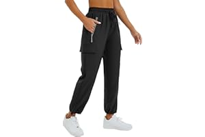 FARUNGS Quick Dry Cargo Pants Lightweight Tactical Hiking Pants with 5 Pockets for Women,Stretchy Waist and Water Resistant