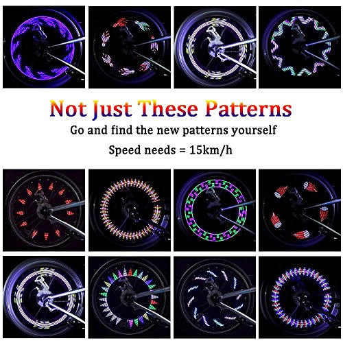 LEBOLIKE Waterproof Updated 14 Pcs Colorful LEDs Spoke Lights for Bicycle Wheel Spoke Decorations - (2pcs for 1 Tire)