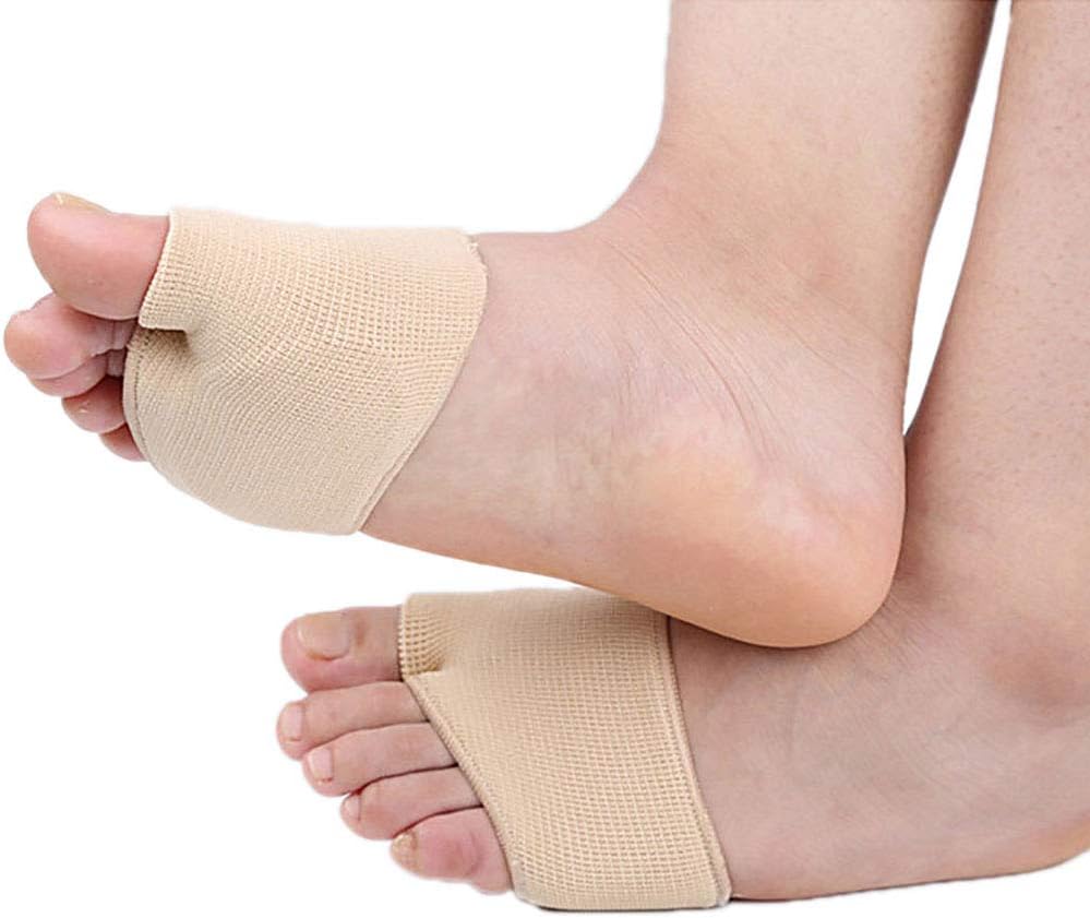 PEDIMEND Fabric Metatarsal Sleeve with Sole Cushion Gel Pads (1PAIR), Morton's Neuroma Pad, Ball of Foot Cushion with Gel Pad