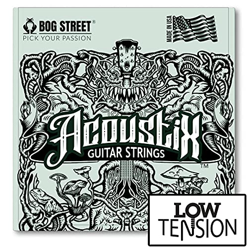 Bog Street Parabolic (Low Tension) Phosphor Bronze Bright Light (11/50) Acoustic Guitar Strings