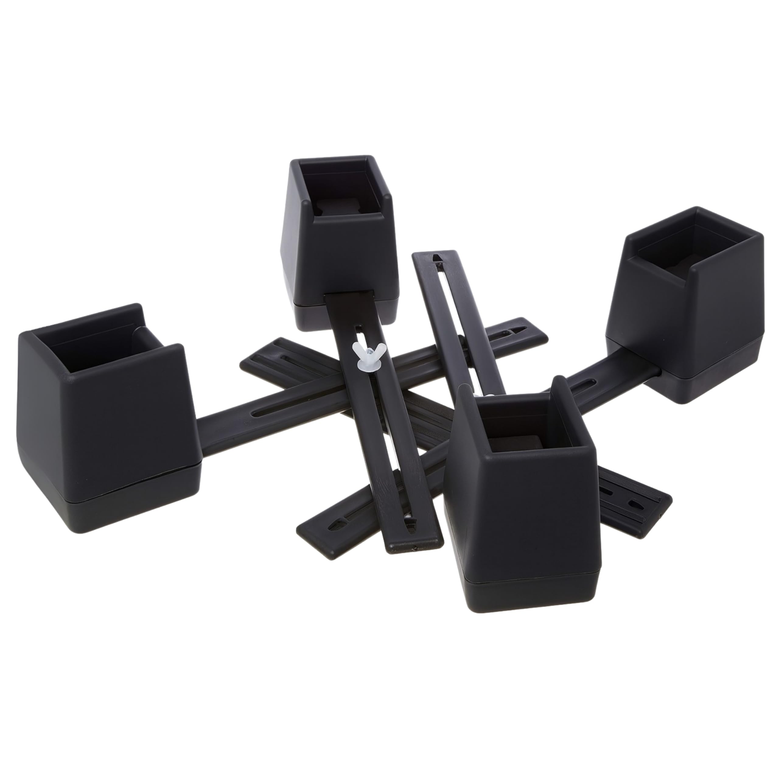 Langham Linked Chair Raiser (Eligible for VAT relief in the UK) - Black, Contemporary Style, Wooden Material, Height Adjustable, Fits Up to 70 mm Leg Width, 500 kg Weight Capacity