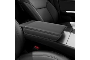 QINQINTU for Tesla Model Y Juniper(2025-2026) & Model 3(2024-2026) Leather Center Console Cover [Soft Touch & Match Seat Colo