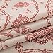 jinchan Kitchen Curtains 36 Inch Length Paisley Scroll Printed Linen Curtains Tier Curtains Medallion Design Burlap Vintage Jacobean Floral Curtains 2 Panels Terra on Beige