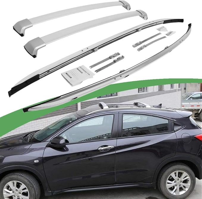 SnailAuto 4Pcs Silver Aluminium Roof Rail Rack Cross Bars Fit for Honda Vezel HRV