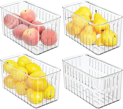 mDesign 4er-Set Kühlschrankbox – praktischer Vorratsbehälter ohne