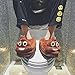 LUOLAX Emoji Poop Slippers Non-Slip Plush Cotton Comfortable Indoor Shoes For Men & Women Non-Skid Footpads (Poop)