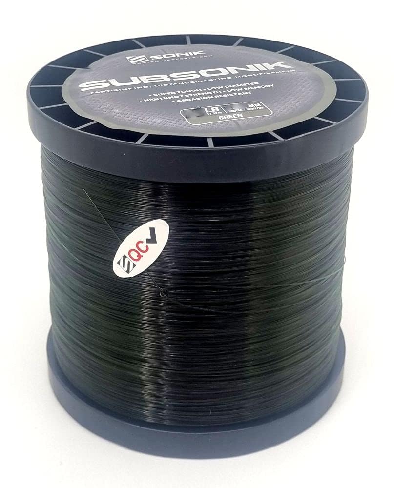 Sonik SubSonik Green Carp Mono Line 3000m Bulk Spool: 12lb