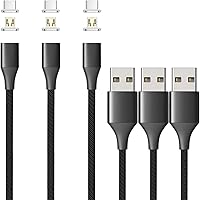 NetDot Gen10 2in1 Nylon Braided Magnetic Charging Cable Fast Charging and Data Transfer for Micro USB and USB C Android Smart