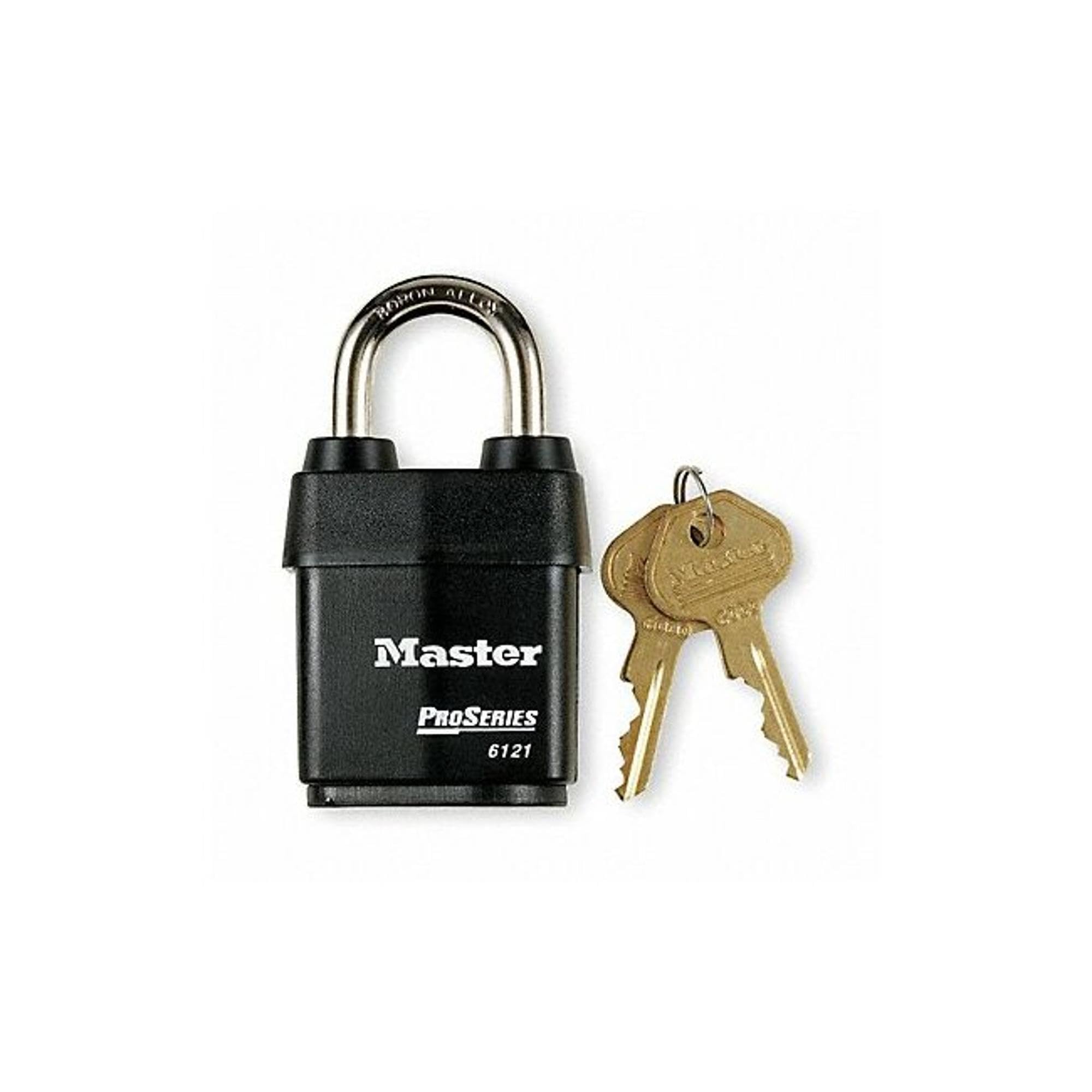 Photo 1 of ***MISSING KEYS**** Master Lock 6121 2-1/8" Wide Pro Series All Weather Padlock, 1-1/8" Shackle