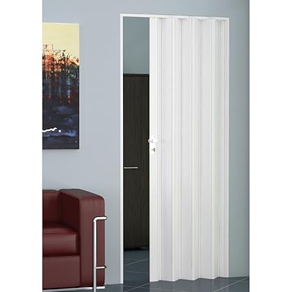 Porta A Soffietto Misura Standard Vari Colori In Pvc Riducibile In Altezza E Larghezza 83x212 Con Serratura